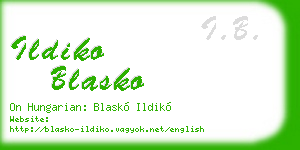 ildiko blasko business card